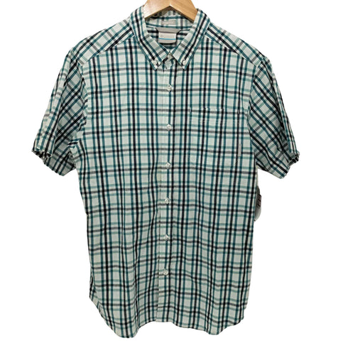 コロンビア Columbia チェック柄 ボタンダウン ショートスリーブシャツ メンズ import:M