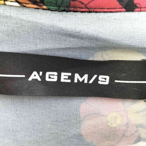 エージェム Agem 虎 花 オープンカラーシャツ メンズ FREE