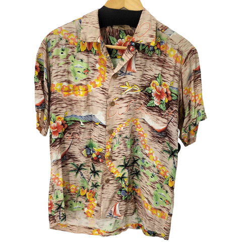 PALI HAWAIIAN STYLE 50S S/S 総柄アロハシャツ メンズ import:M