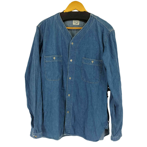 オアスロウ orSlow ノーカラー デニムシャツ メンズ JPN:4