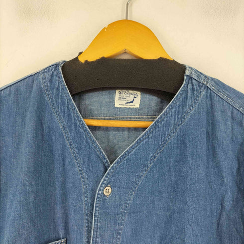 オアスロウ orSlow ノーカラー デニムシャツ メンズ JPN:4