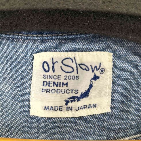 オアスロウ orSlow ノーカラー デニムシャツ メンズ JPN:4