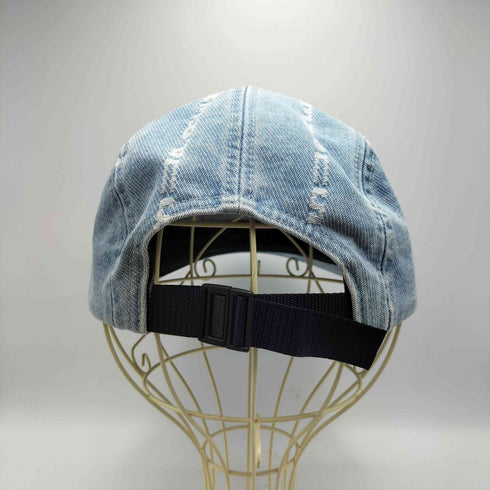 シュプリーム Supreme 20AW Logo Stripe Jacquard Denim Camp Cap ロゴ ストライプ ジャガード デニム キャンプ キャップ メンズ