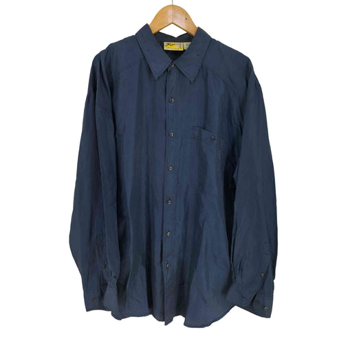 CREATIVE EDGE シルクサテン レギュラーカラーシャツ メンズ import:L