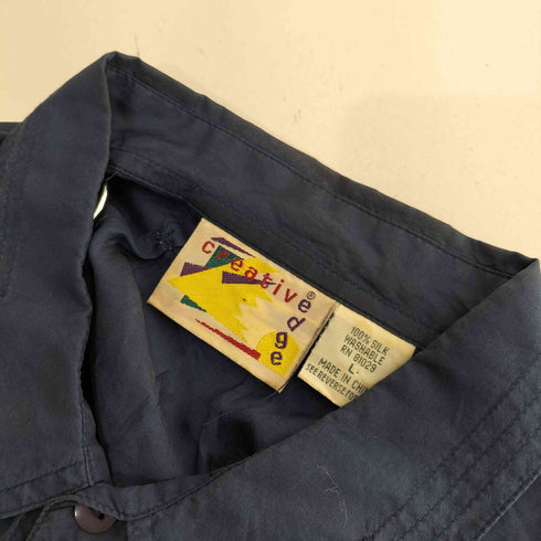 CREATIVE EDGE シルクサテン レギュラーカラーシャツ メンズ import:L