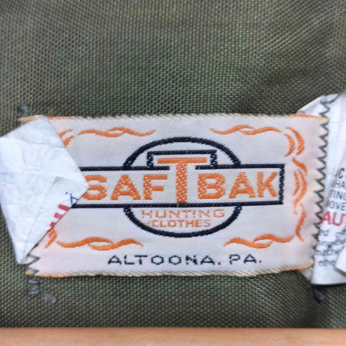 サフトバック SAFTBAK 70-80s MADE IN USA カモフラ ハンティングジャケット メンズ