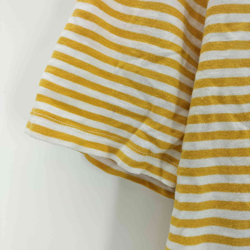 ゲス GUESS 90s-00s ロゴ刺しゅう ボーダー柄クルーネックTシャツ メンズ JPN:M