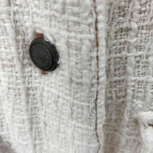 ザラ ZARA フリンジデザイン ツイードジャケット レディース import:S