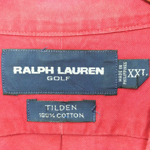ラルフローレンゴルフ RALPH LAUREN GOLF 90S TILDEN ポニー刺繍 ボタンダウンシャツ XXL メンズ XXL
