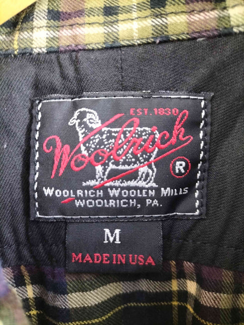 ウールリッチ WOOLRICH 50S復刻 MADE IN USA 3P 猫目ボタン チェックシャツ フラップポケット メンズ import:M