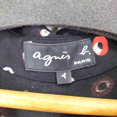 アニエスベー agnes b. PARIS 総柄ニットシャツ ドット レディース JPN:1