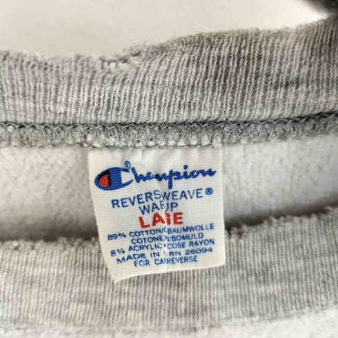 チャンピオン Champion USA製 トリコタグ REVERSE WEAVE MICHIGAN カレッジ 染み込み クルーネックスウェット メンズ import:L