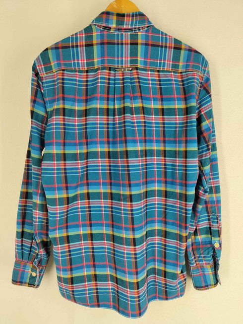 メゾンキツネ MAISON KITSUNE カラフルチェックL/S ワークシャツ メンズ import:M