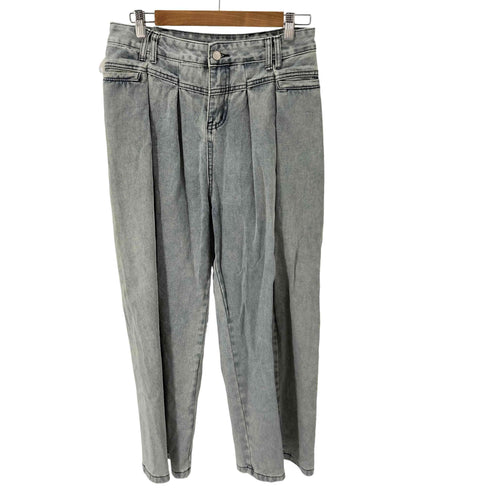2タックワイドデニムパンツ レディース 2XL