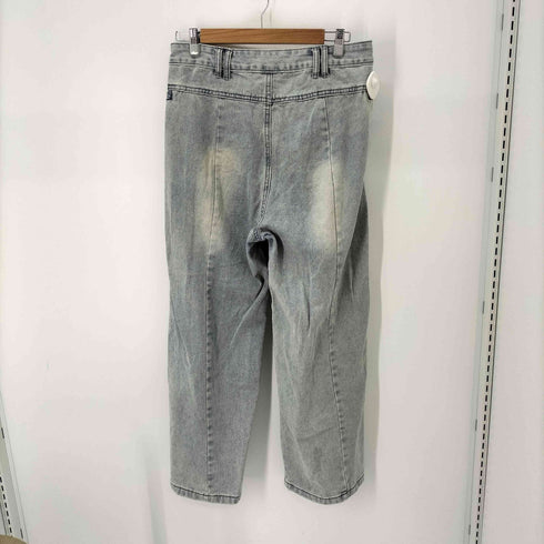 2タックワイドデニムパンツ レディース 2XL