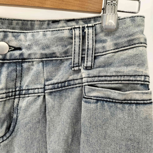 2タックワイドデニムパンツ レディース 2XL