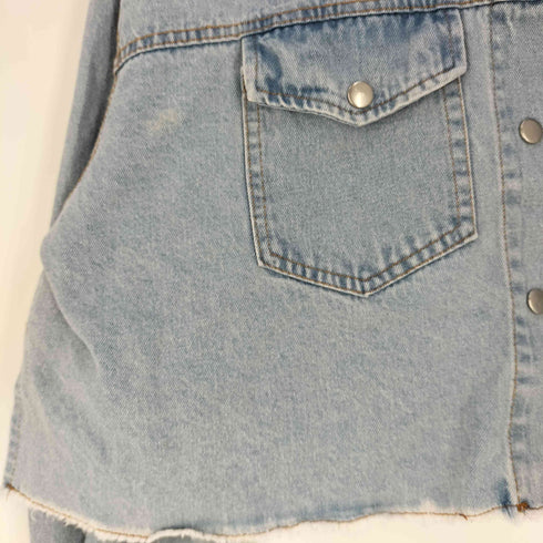 トゥーザシー To the sea クロップド デニムシャツジャケット レディース FREE