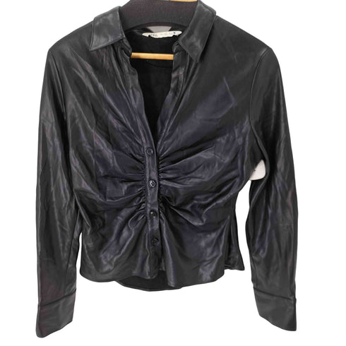 ザラ ZARA フェイクレザー L/S トップス レディース import:L