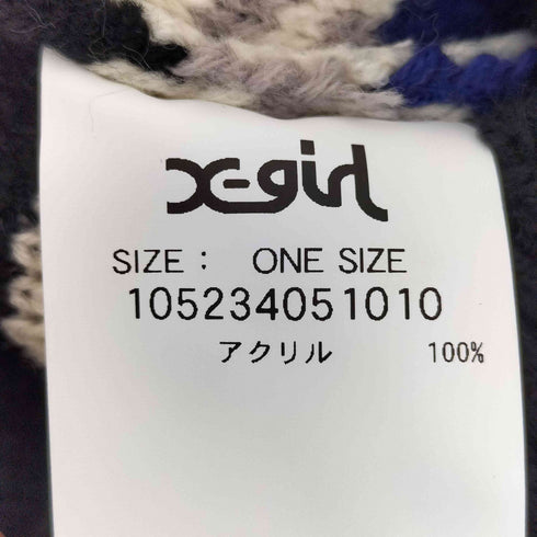 エックスガール X-girl LINE LOGO KNIT CAP レディース ONE SIZE