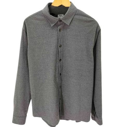 ザラ ZARA 起毛 レギュラーシャツ メンズ import:L