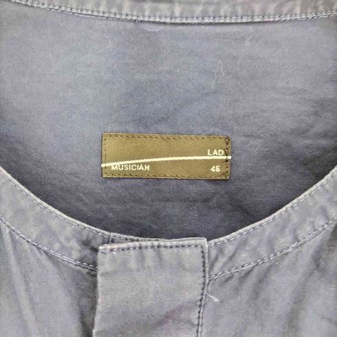 ラッドミュージシャン LAD MUSICIAN 14SS 比翼ボタン クルーネック シャツ メンズ JPN:46