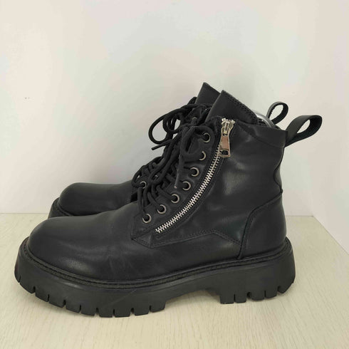 deligongsi ジップアップ 厚底 ブーツ メンズ JPN:26.5