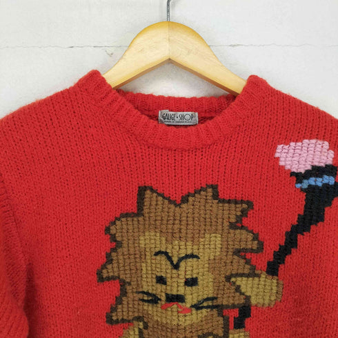 フロント動物刺繍ニット レディース
