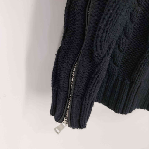 ポロラルフローレン POLO RALPH LAUREN ケーブル編み コットンニット 裾ジップ メンズ import:M