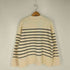 ザラ ZARA 細ボーダー サイドスリット クルーネック ニット レディース import:M