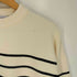 ザラ ZARA 細ボーダー サイドスリット クルーネック ニット レディース import:M