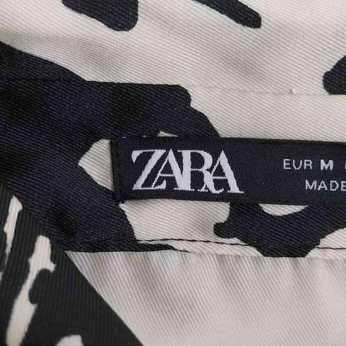 ザラ ZARA サテンドレス フラワーワンピース レディース import:M