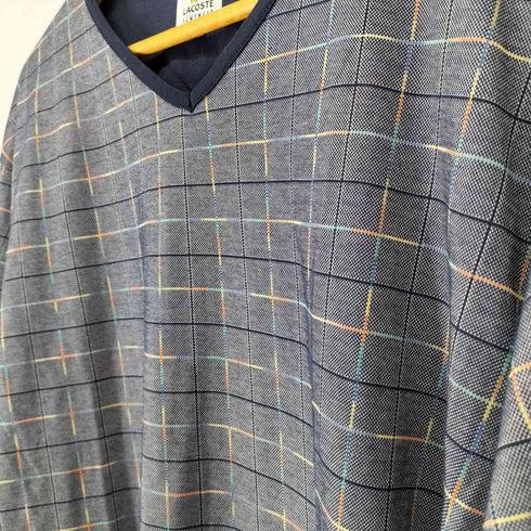 ラコステ LACOSTE HOMEWEAR 総柄Vネックカットソー メンズ JPN:M