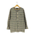 Grachten チェック柄 ノーカラー チロリアンシャツ メンズ