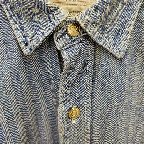 ポロラルフローレン POLO RALPH LAUREN ヘリンボーンデニムシャツ メンズ M