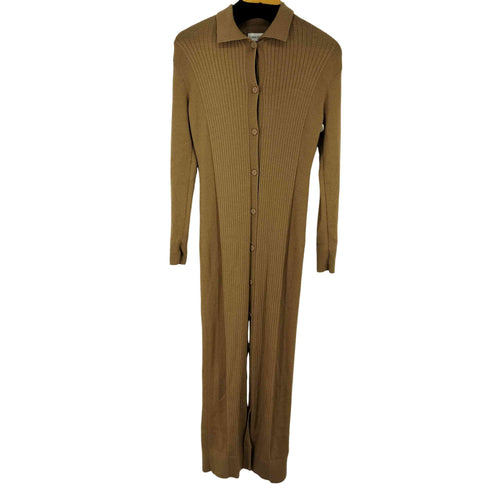 カルバンクライン CALVIN KLEIN WOOL TENCEL RIB DRESS レディース import:M