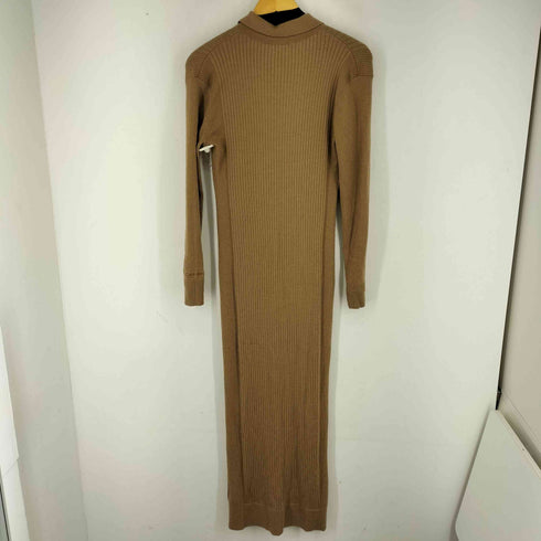 カルバンクライン CALVIN KLEIN WOOL TENCEL RIB DRESS レディース import:M