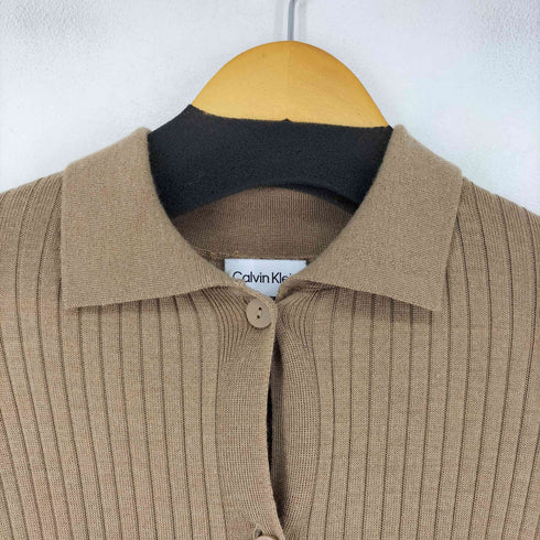 カルバンクライン CALVIN KLEIN WOOL TENCEL RIB DRESS レディース import:M