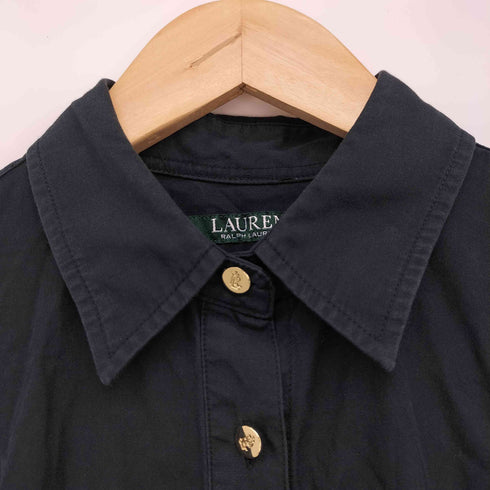 ローレンラルフローレン LAUREN RALPH LAUREN 金ボタン S/S シャツ ワンピース レディース 2