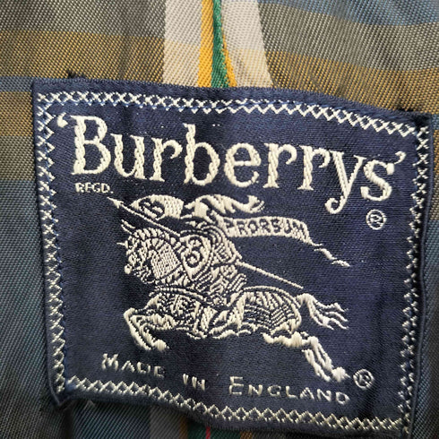 バーバリー BURBERRY 90S 英国製 裏地 玉虫 チェック チェスターコート メンズ