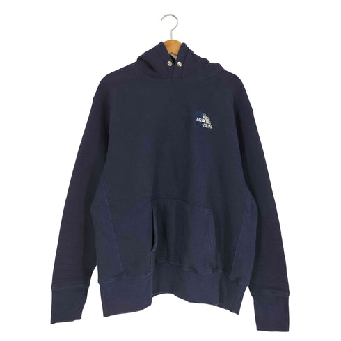 ルックスタジオ LQQK STUDIO ×BLUE SUN LOGO HOODIE USA製 ロゴ刺繍 プルオーバーパーカー メンズ import:XL