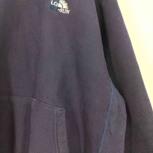ルックスタジオ LQQK STUDIO ×BLUE SUN LOGO HOODIE USA製 ロゴ刺繍 プルオーバーパーカー メンズ import:XL