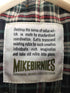 MIKEBIRNIES OLD 裏地キルティング レザー切替 バイカラー中綿ジャケット フード取り外し可能 メンズ JPN:L