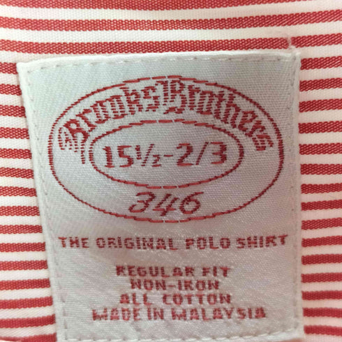 ブルックスブラザーズ 346 BROOKS BROTHERS ストライプ ボタンダウン L/S シャツ メンズ 15 1/2-2/3