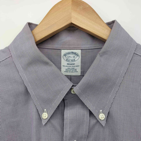 ブルックスブラザーズ BROOKS BROTHERS REGENT チェック柄 ボタンダウン L/S シャツ メンズ 17 1/2-33
