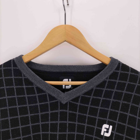 FootJoy チェックVネックニット メンズ JPN:L