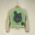 goosecraft bomber056 パッチ レザー キルティング 切替スカジャン レディース import:S