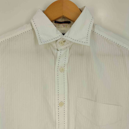 ポールスミスロンドン Paul Smith LONDON シャドーストライプ ポケット ハンドステッチ シャツ メンズ import:M