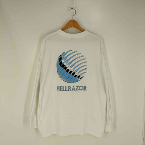 ヘルレイザー HELLRAZOR DOWN NORTH CAMP プリント クルーネック ロングスリーブTシャツ ロンT メンズ import:XL