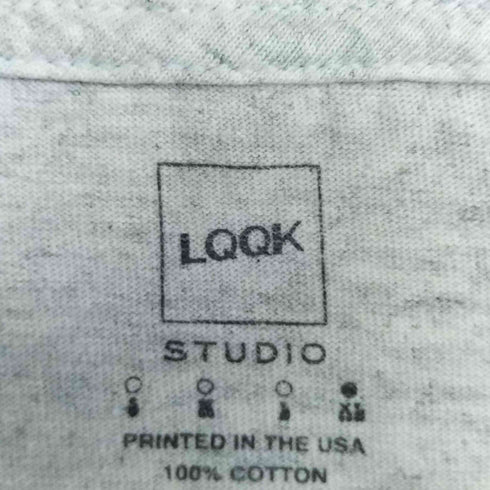 ルックスタジオ LQQK STUDIO Zebra Logo Tee ゼブラ ロゴ プリント クルーネックTシャツ メンズ import:XL