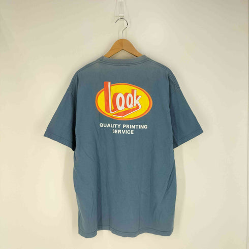 ルックスタジオ LQQK STUDIO 両面ロゴプリント クルーネックTシャツ メンズ import:XL